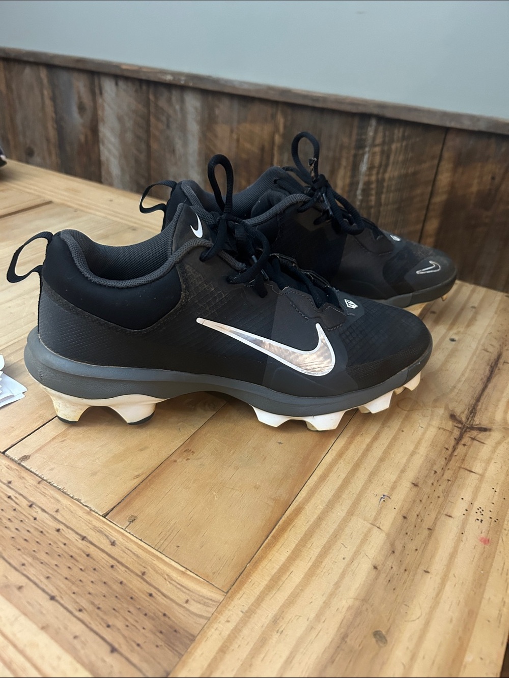Nike Kids Black and White Cleats